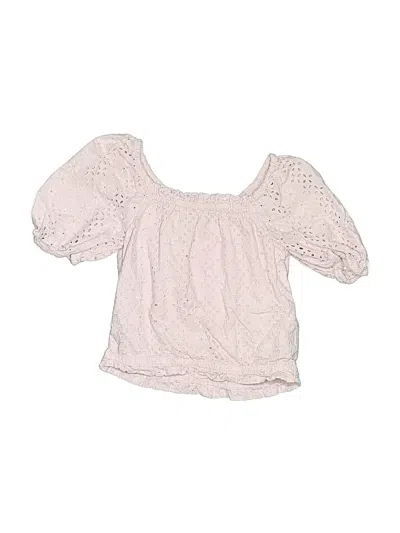 Pre-owned Crewcuts Kids' 3/4 Sleeve Blouse In Pink