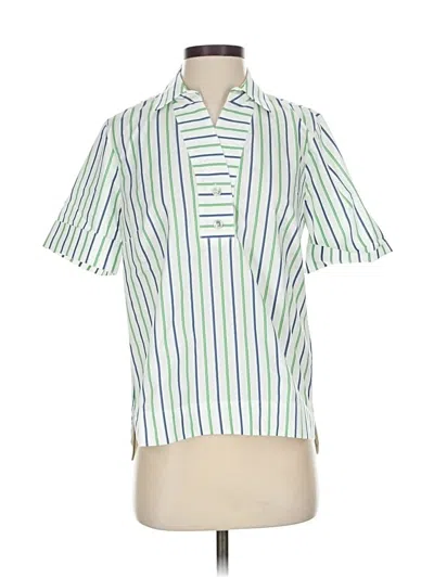 Hinson Wu Short Sleeve Blouse In Green
