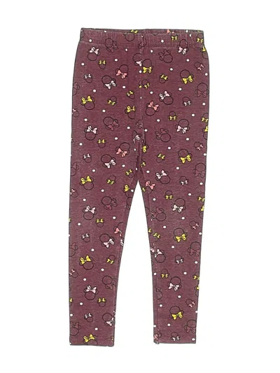 Pre-owned Disney Kids' Casual Pants In Burgundy
