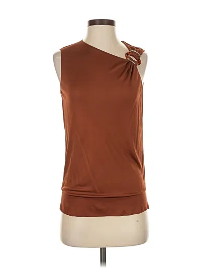 Pre-owned Gucci Sleeveless Blouse In Brown