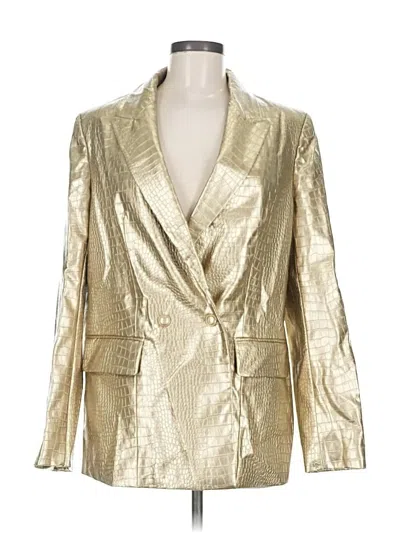 Pre-owned Guess Blazer Jacket In Gold