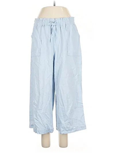Pre-owned Gloria Vanderbilt Linen Pants In Blue