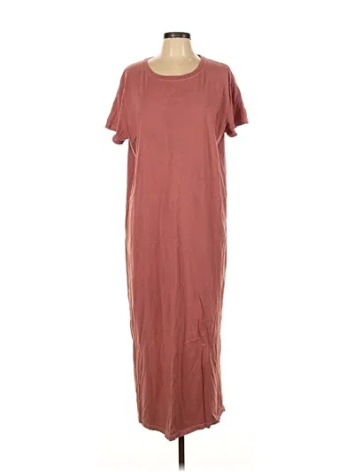 Pre-owned Comfort Wash Casual Dress In Burgundy