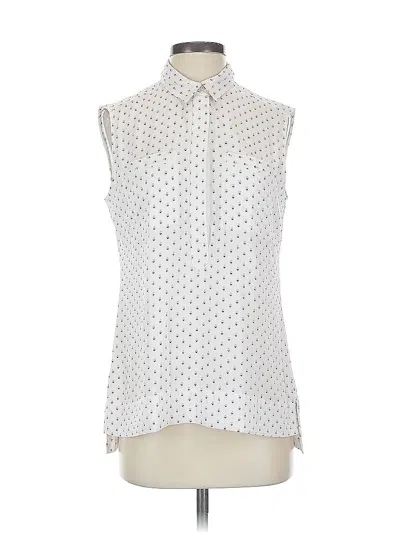 Pre-owned Ann Taylor Sleeveless Blouse In White