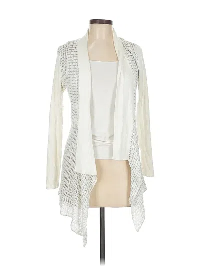Pre-owned Belldini Cardigan Sweater In White