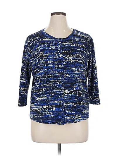 Pre-owned Rafaella Cardigan Sweater In Blue