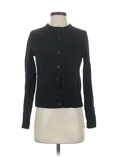 Pre-owned Zara Wool Cardigan Sweater In Black