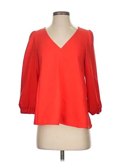 Pre-owned Tuckernuck 3/4 Sleeve Blouse In Red