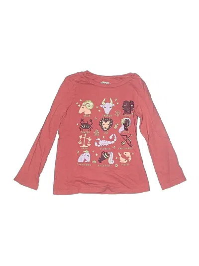 Pre-owned Oshkosh B'gosh Kids' Long Sleeve T-shirt In Pink