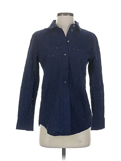 Pre-owned Gap Long Sleeve Button Down Shirt In Blue