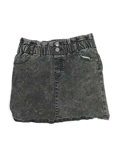 Pre-owned Justice Kids' Denim Skirt In Gray