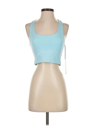 Pre-owned Girlfriend Collective Tank Top Blue Halter Neckline Tops