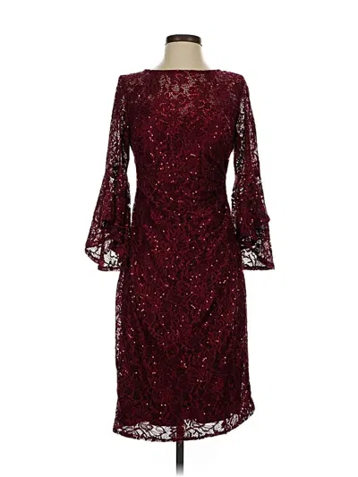 Pre-owned Morgan & Co. Cocktail Dress In Burgundy