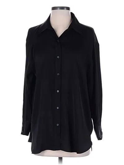 Pre-owned Banana Republic Factory Store Long Sleeve Blouse In Black