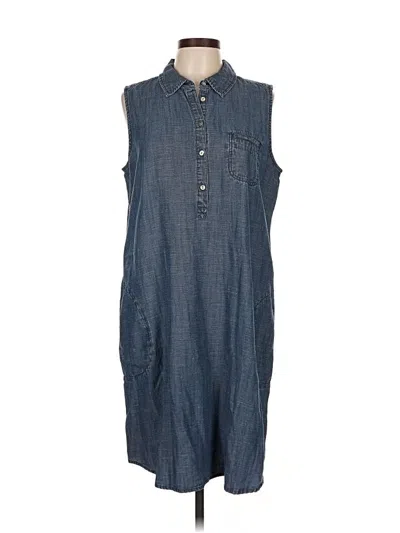 Pre-owned Jjill Casual Dress In Blue