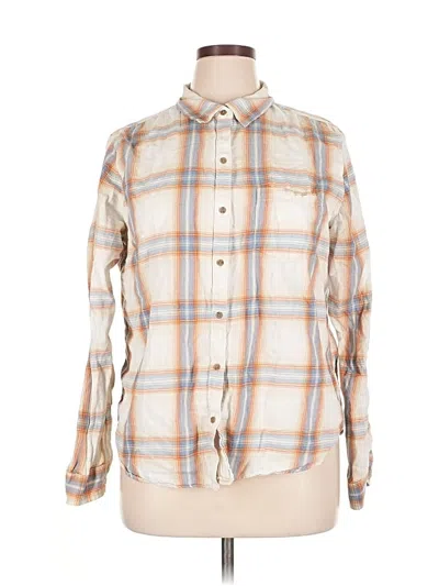 Pre-owned Prana Long Sleeve Button Down Shirt In Brown