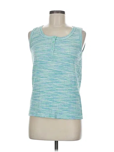 Pre-owned Talbots Tank Top Blue Strapless Neckline Tops