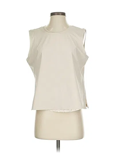 T By Talbots Sleeveless Blouse In White