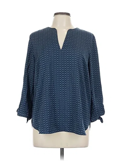 Pre-owned Michael Michael Kors 3/4 Sleeve Blouse In Blue
