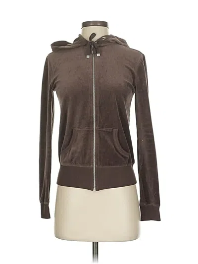 Pre-owned Victoria's Secret Zip Up Hoodie In Brown
