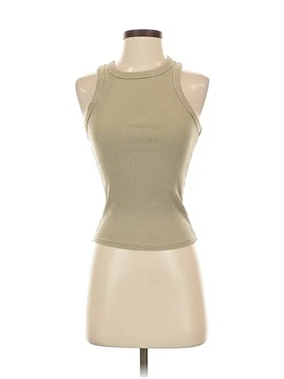 Pre-owned Zara Tank Top Tan Halter Neckline Tops In Brown