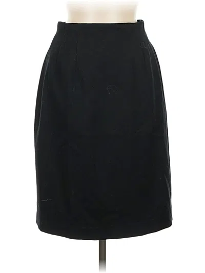 Pre-owned Lands' End Formal Skirt In Black