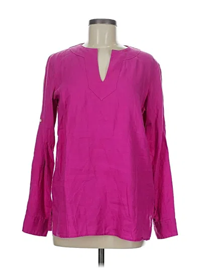 Pre-owned Polo Ralph Lauren Long Sleeve Blouse In Pink