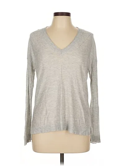 Pre-owned Next Long Sleeve Top Gray V Neck Tops
