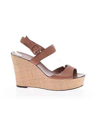 Pre-owned J.crew Factory Store Wedges In Brown