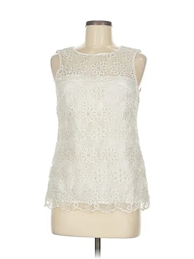 Pre-owned Banana Republic Sleeveless Blouse In White