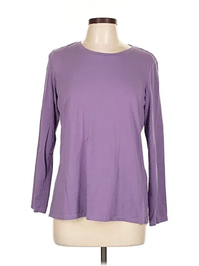 Pre-owned Chico's 3/4 Sleeve T-shirt In Purple
