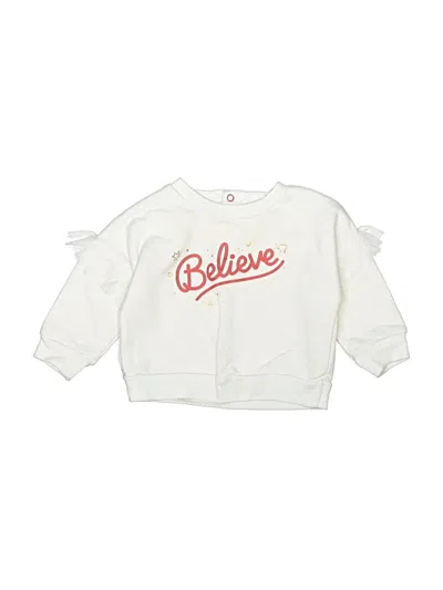 Pre-owned Cat & Jack Babies' Sweatshirt In White