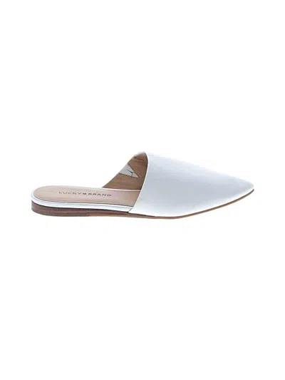 Pre-owned Lucky Brand Mule/clog In White