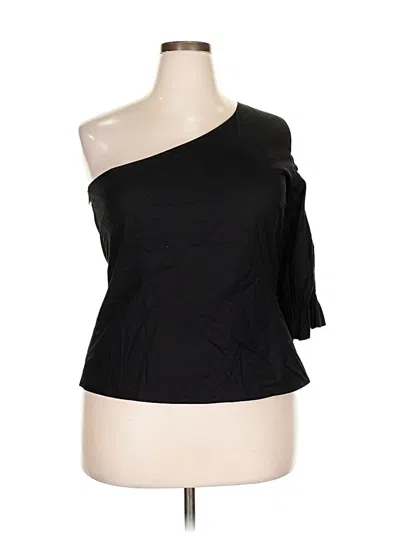 Pre-owned Metamorphoza 3/4 Sleeve Top Black One Shoulder Neckline Tops