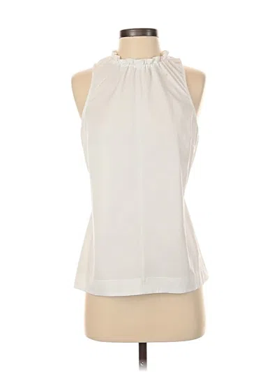 Pre-owned Athleta Sleeveless Blouse In White