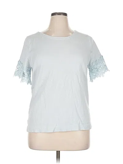 Pre-owned J.crew Factory Store Short Sleeve Top Blue Crew Neck Tops