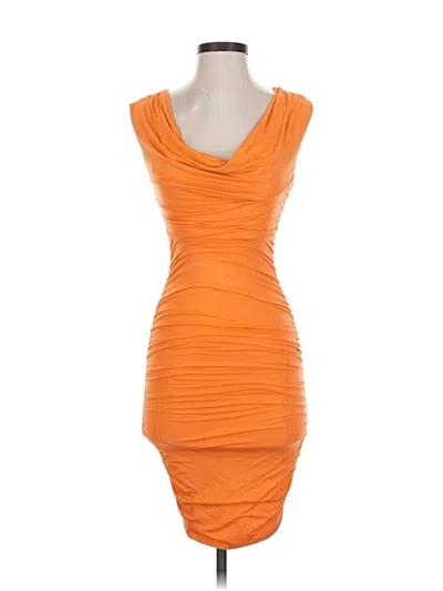 Pre-owned Inc International Concepts Cocktail Dress In Orange