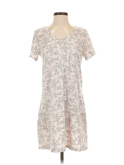 Pre-owned Tahari Short Sleeve Top Ivory Scoop Neck Tops In White