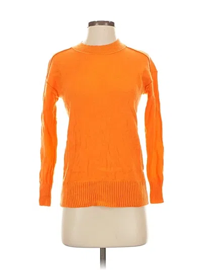 Pre-owned Pilcro By Anthropologie Cashmere Pullover Sweater In Orange