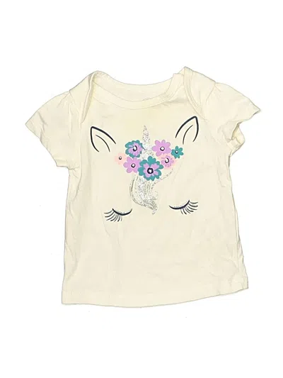 Pre-owned Wonder Nation Babies' Short Sleeve T-shirt In White