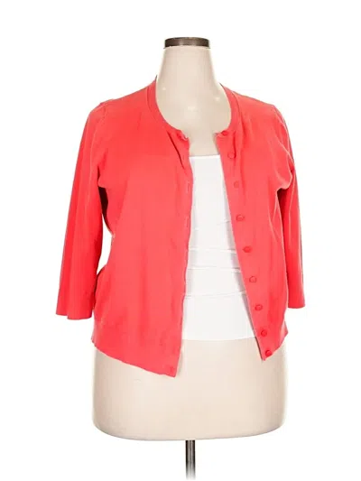 Pre-owned Talbots Cardigan Sweater In Red