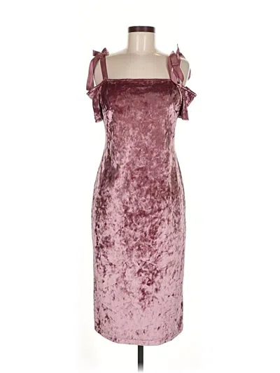 Pre-owned Nicole Miller Cocktail Dress In Burgundy