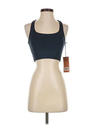 Pre-owned Girlfriend Collective Tank Top Blue Halter Neckline Tops