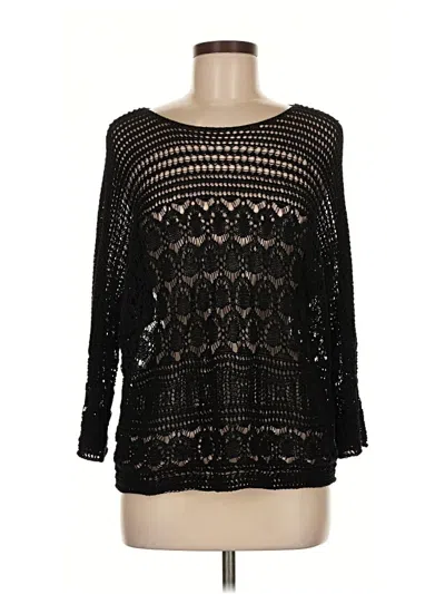 Pre-owned Nic + Zoe Pullover Sweater In Black