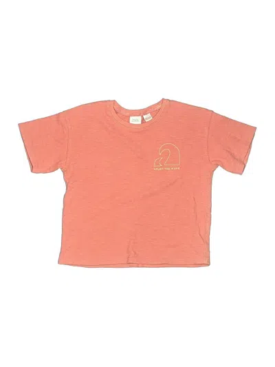 Pre-owned Zara Kids' Short Sleeve T-shirt In Orange
