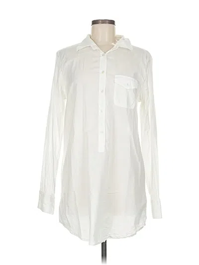 Pre-owned J.crew Factory Store Long Sleeve Button Down Shirt In White
