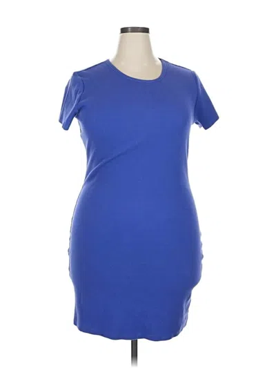 Pre-owned 24/7 Maurices Casual Dress In Blue