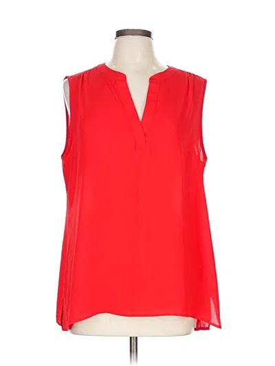 Pre-owned Chaus Sleeveless Blouse In Red