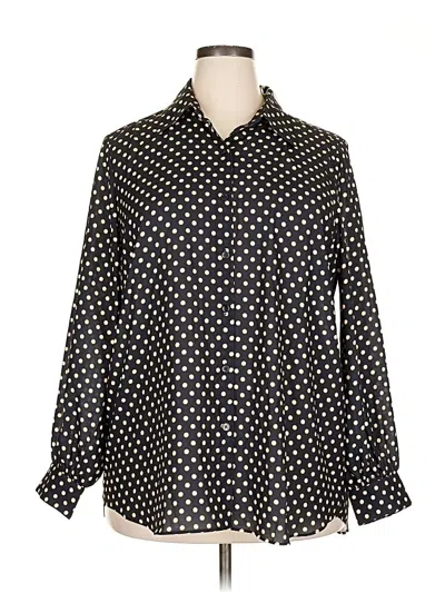 Everybody & Everyone Long Sleeve Blouse In Black