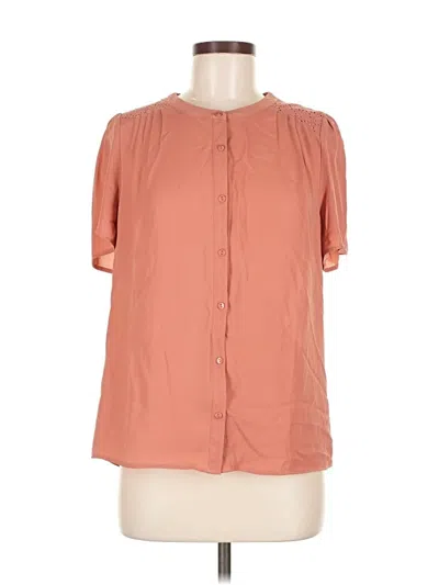 Daniel Rainn Short Sleeve Blouse In Orange